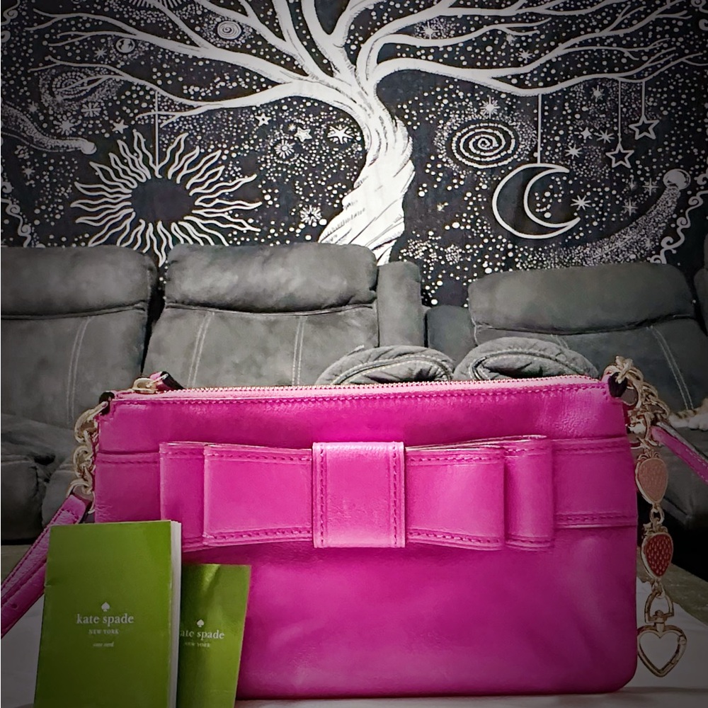 Kate Spade hot pink Y2K Fuchsia Crossbody Bag with Gold Accents - Picture 11 of 17